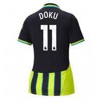 Maglia Calcio Manchester City Jeremy Doku #11 Seconda Divisa Donna 2024-25 Manica Corta